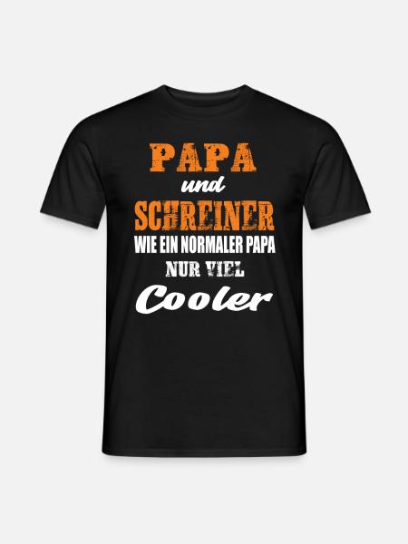 Papa und Schreiner - Männer T-Shirt - Schwarz