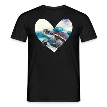 Sauvons les tortues Protection de l’environnement Océan - T-shirt homme - noir - Devant - AI Model Male 178 light (178cm)