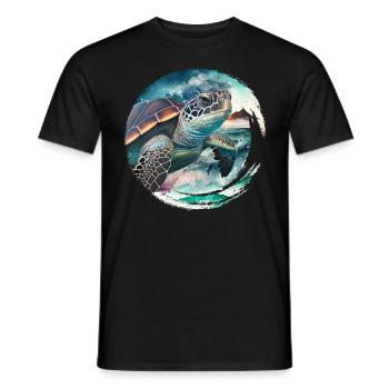 Rettet die Schildkröten Umweltschutz Ozean - Männer T-Shirt - Schwarz - Vorne - AI Model Male 178 light (178cm)