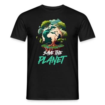 Rette den Planeten Mutter Erde Umweltschutz - Männer T-Shirt - Schwarz - Vorne - AI Model Male 178 light (178cm)
