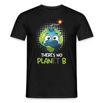 There is no Planet B Umweltschutz Mission Erde - Männer T-Shirt - Schwarz - Vorne - AI Model Male 178 light (178cm)