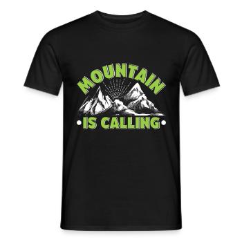 Appels en montagne, alpiniste, randonneur, fan de montagne - T-shirt homme - noir - Devant - AI Model Male 178 light (178cm)
