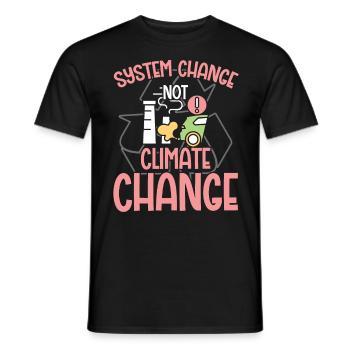 Environmental Activism System Change Not Climate Change - Men's T-Shirt - black - Front - AI Model Male 178 light (178cm)