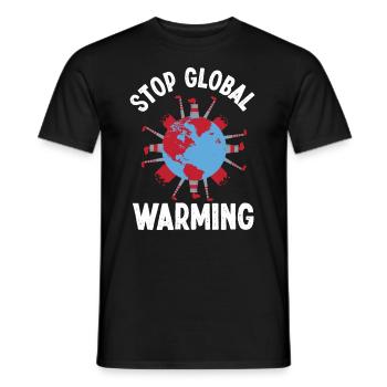 Environmental Activism, Stop Global Warming, Environmental Protection - Men's T-Shirt - black - Front - AI Model Male 178 light (178cm)