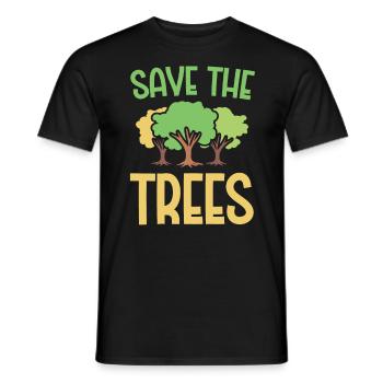Activisme environnemental Sauvons les arbres Protection de l’environnement Terre - T-shirt homme - noir - Devant - AI Model Male 178 light (178cm)