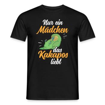 Kakapo nur ein Mädchen Papagei Kakapo - Männer T-Shirt - Schwarz - Vorne - AI Model Male 178 light (178cm)