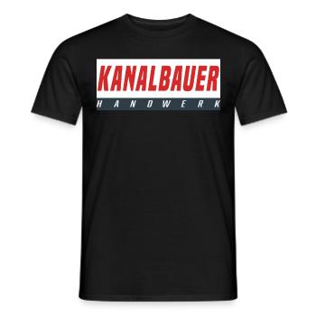 Kanalbauer T-Shirt - Männer T-Shirt - Schwarz - Vorne - AI Model Male 178 light (178cm)