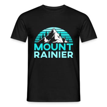 Mount Rainier Mountaineering Summit Sports Hiking - Men's T-Shirt - black - Front - AI Model Male 178 light (178cm)
