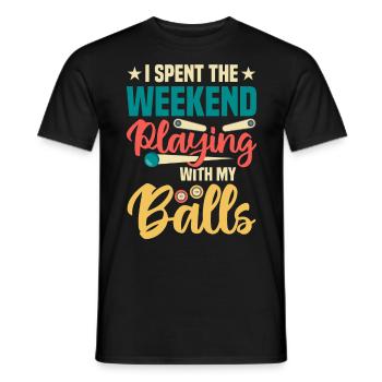 Flipper Retro Pinball Flipperautomat Bumper - Men's T-Shirt - black - Front - AI Model Male 178 light (178cm)