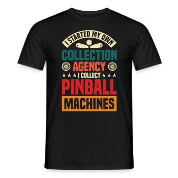 Flipper Retro Pinball Flipperautomat Bumper - T-shirt homme - noir - Devant - AI Model Male 178 light (178cm)