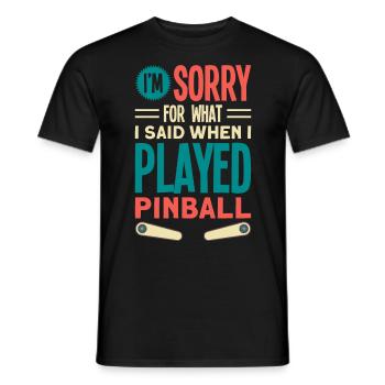 Flipper Retro Pinball Flipperautomat Bumper - Men's T-Shirt - black - Front - AI Model Male 178 light (178cm)