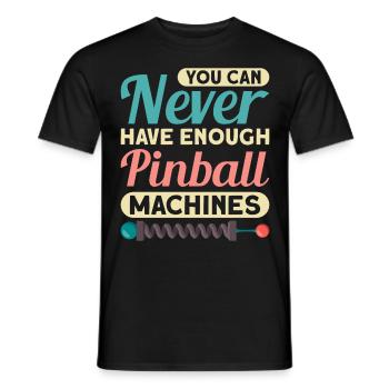 Flipper Retro Pinball Flipperautomat Bumper - Men's T-Shirt - black - Front - AI Model Male 178 light (178cm)