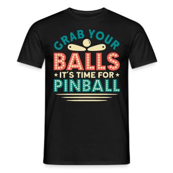 Flipper Retro Pinball Flipperautomat Bumper - T-shirt homme - noir - Devant - AI Model Male 178 light (178cm)