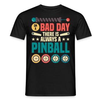 Flipper Retro Pinball Flipperautomat Bumper - T-shirt homme - noir - Devant - AI Model Male 178 light (178cm)