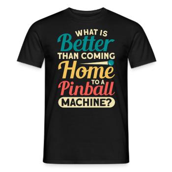 Flipper Retro Pinball Flipperautomat Bumper - T-shirt homme - noir - Devant - AI Model Male 178 light (178cm)