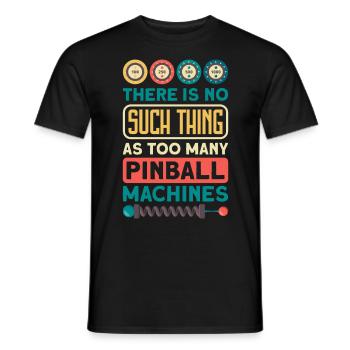 Flipper Retro Pinball Flipperautomat Bumper - T-shirt homme - noir - Devant - AI Model Male 178 light (178cm)