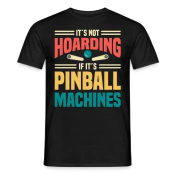 Flipper Retro Pinball Flipperautomat Bumper - Men's T-Shirt - black - Front - AI Model Male 178 light (178cm)