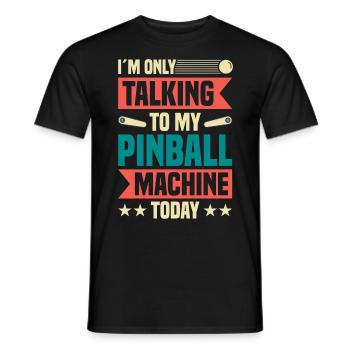 Flipper Retro Pinball Flipperautomat Bumper - Männer T-Shirt - Schwarz - Vorne - AI Model Male 178 light (178cm)
