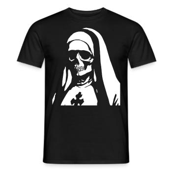 Satanische Nonne, okkulte und dunkle T-Shirts zu - Männer T-Shirt - Schwarz - Vorne - AI Model Male 178 light (178cm)
