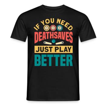 Flipper Retro Pinball Flipperautomat Bumper - T-shirt homme - noir - Devant - AI Model Male 178 light (178cm)