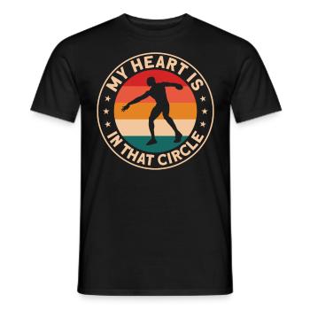 Discus Throw Discus Thrower Athletics Discus - Men's T-Shirt - black - Front - AI Model Male 178 light (178cm)