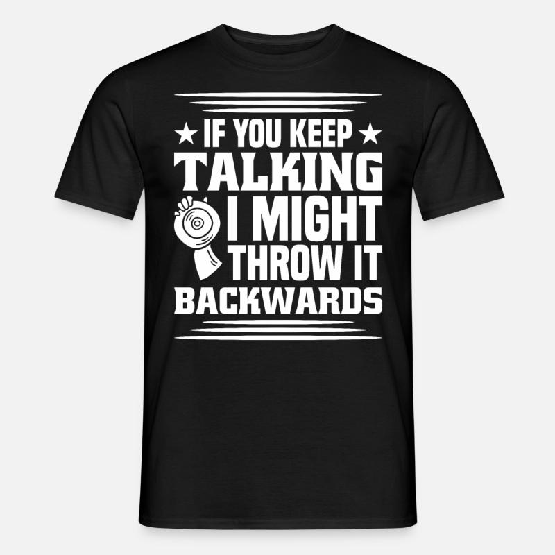 Diskuswurf Diskuswerfer Leichtathletik Diskus - Männer T-Shirt - Schwarz