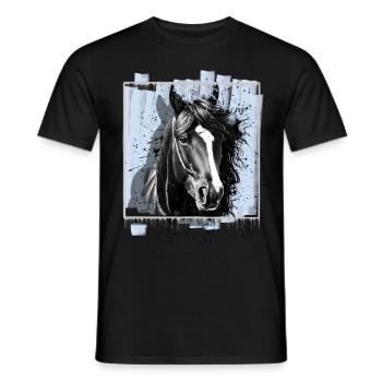 Cheval - T-shirt homme - noir - Devant - AI Model Male 178 light (178cm)