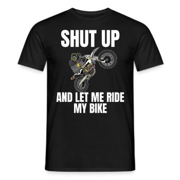 Motocross / Enduro / Freestyle mx / Dirtbike retro - Men's T-Shirt - black - Front - AI Model Male 178 light (178cm)