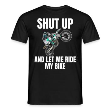 Motocross / Enduro / Freestyle mx / Dirtbike retro - Men's T-Shirt - black - Front - AI Model Male 178 light (178cm)