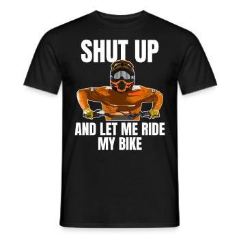 Motocross / Enduro / Freestyle mx / Dirtbike retro - Men's T-Shirt - black - Front - AI Model Male 178 light (178cm)
