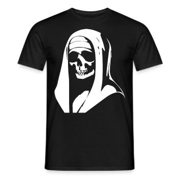 Der Reiz der Dunkelheit Unheilige Nonne, Gotik und Oc - Männer T-Shirt - Schwarz - Vorne - AI Model Male 178 light (178cm)