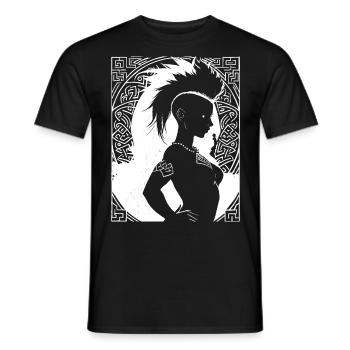 Fantasy Post Punk Keltische Stammeskunst Batcave Girl - Männer T-Shirt - Schwarz - Vorne - AI Model Male 178 light (178cm)
