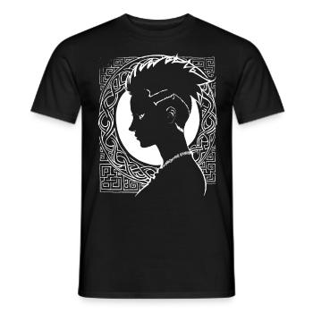 Fantasy Post Punk Keltische Stammeskunst Batcave Girl - Männer T-Shirt - Schwarz - Vorne - AI Model Male 178 light (178cm)