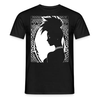 Fantasy Post Punk Keltische Stammeskunst Batcave Girl - Männer T-Shirt - Schwarz - Vorne - AI Model Male 178 light (178cm)