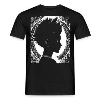 Fantasy Post Punk Keltische Stammeskunst Batcave Girl - Männer T-Shirt - Schwarz - Vorne - AI Model Male 178 light (178cm)