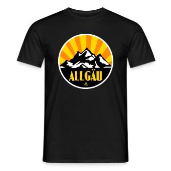 Allgäu - Männer T-Shirt - Schwarz - Vorne - AI Model Male 178 light (178cm)