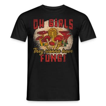 Oh les filles, ils veulent avoir des champignons butineurs de champignons - T-shirt homme - noir - Devant - AI Model Male 178 light (178cm)