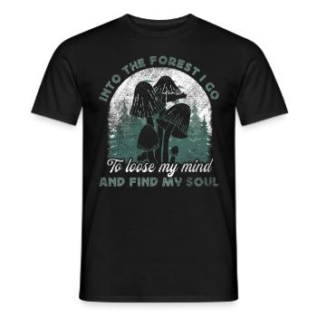 Into The Forest I Go Foraging Mushroom Hunting - Männer T-Shirt - Schwarz - Vorne - AI Model Male 178 light (178cm)