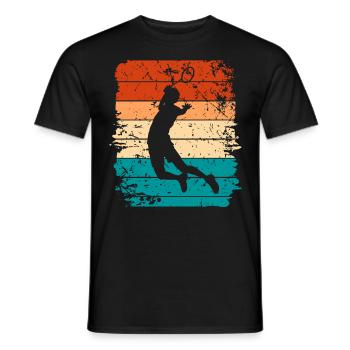 Badminton - Männer T-Shirt - Schwarz - Vorne - AI Model Male 178 light (178cm)