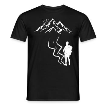 klettern Bergsteiger Wanderer Summit - Männer T-Shirt - Schwarz - Vorne - AI Model Male 178 light (178cm)