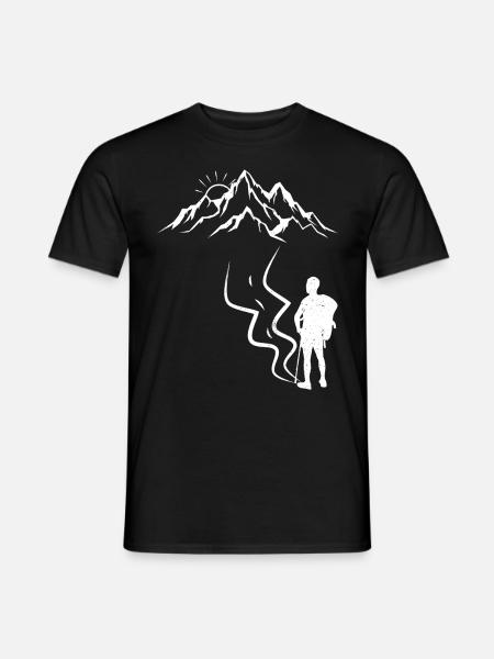 klettern Bergsteiger Wanderer Summit - Männer T-Shirt - Schwarz