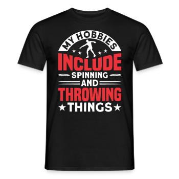 Discus Throw Discus Thrower Athletics Discus - Men's T-Shirt - black - Front - AI Model Male 178 light (178cm)