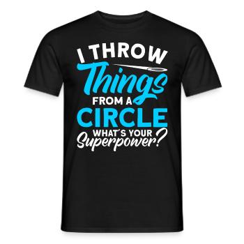 Discus Throw Discus Thrower Athletics Discus - Men's T-Shirt - black - Front - AI Model Male 178 light (178cm)