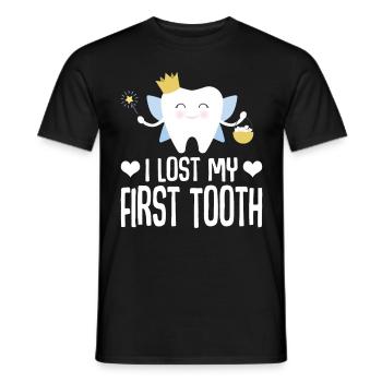 I lost my first tooth Tooth Fairy - Men's T-Shirt - black - Front - AI Model Male 178 light (178cm)
