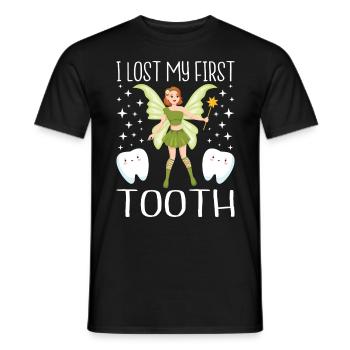 I lost my first tooth Tooth Fairy - Men's T-Shirt - black - Front - AI Model Male 178 light (178cm)