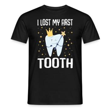 I lost my first tooth Tooth Fairy - Men's T-Shirt - black - Front - AI Model Male 178 light (178cm)