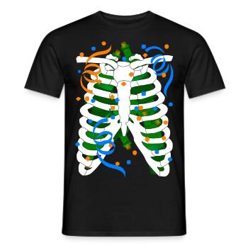 ALKOHOL Brustkorb - Männer T-Shirt - Schwarz - Vorne - AI Model Male 178 light (178cm)