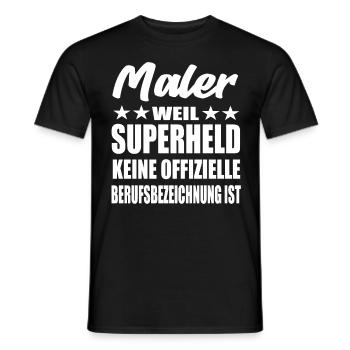 Maler Superheld Spruch - Männer T-Shirt - Schwarz - Vorne - AI Model Male 178 light (178cm)