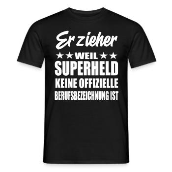 Erzieher Superheld Spruch - Männer T-Shirt - Schwarz - Vorne - AI Model Male 178 light (178cm)