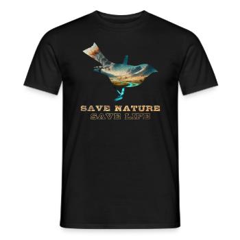 Save the Nature Environmental Protection Save the Earth - Men's T-Shirt - black - Front - AI Model Male 178 light (178cm)